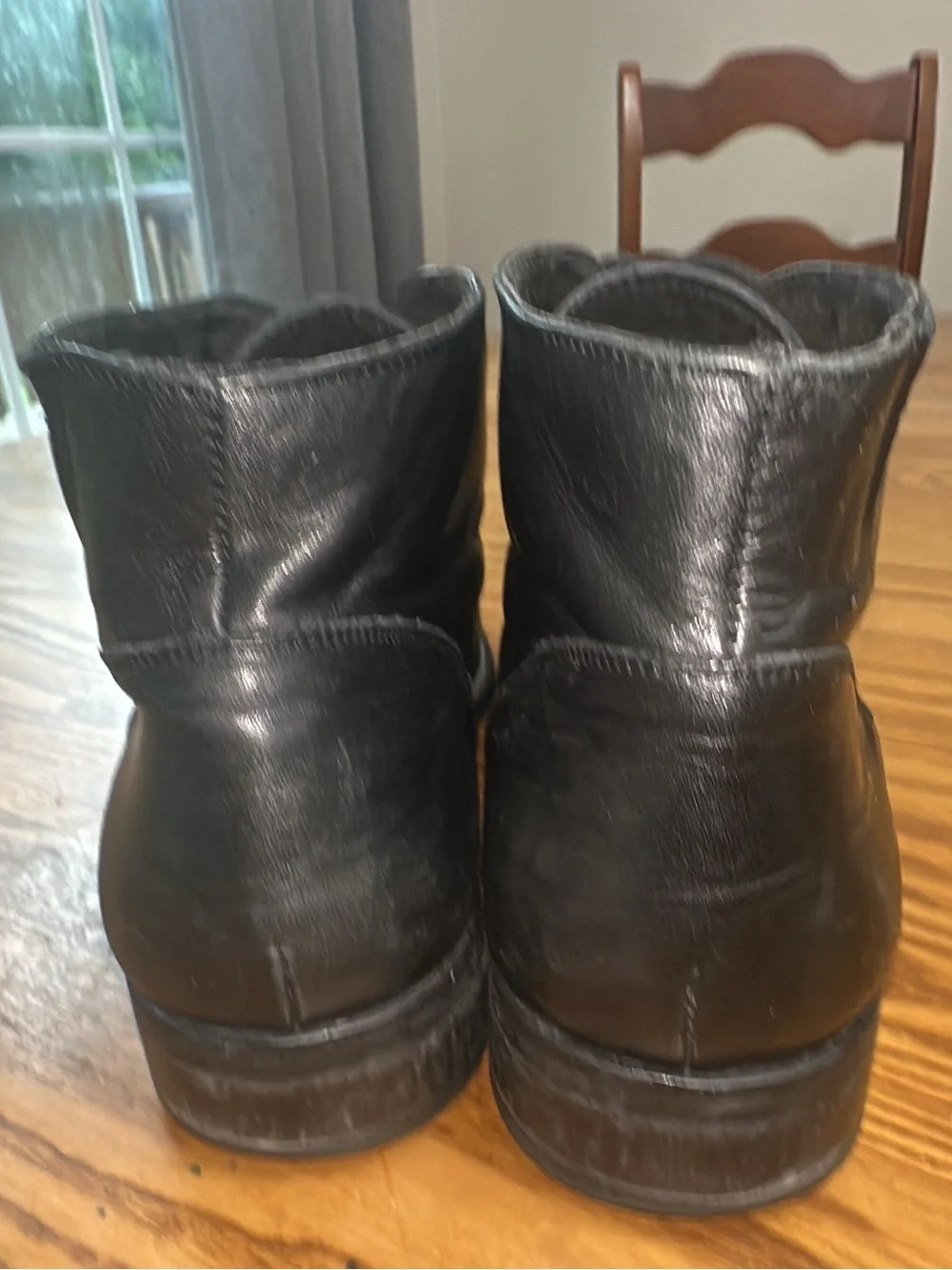 Bacco Bucci black  Calf Cap Toe Derby Dress Boots Made in Italy (shoe24)